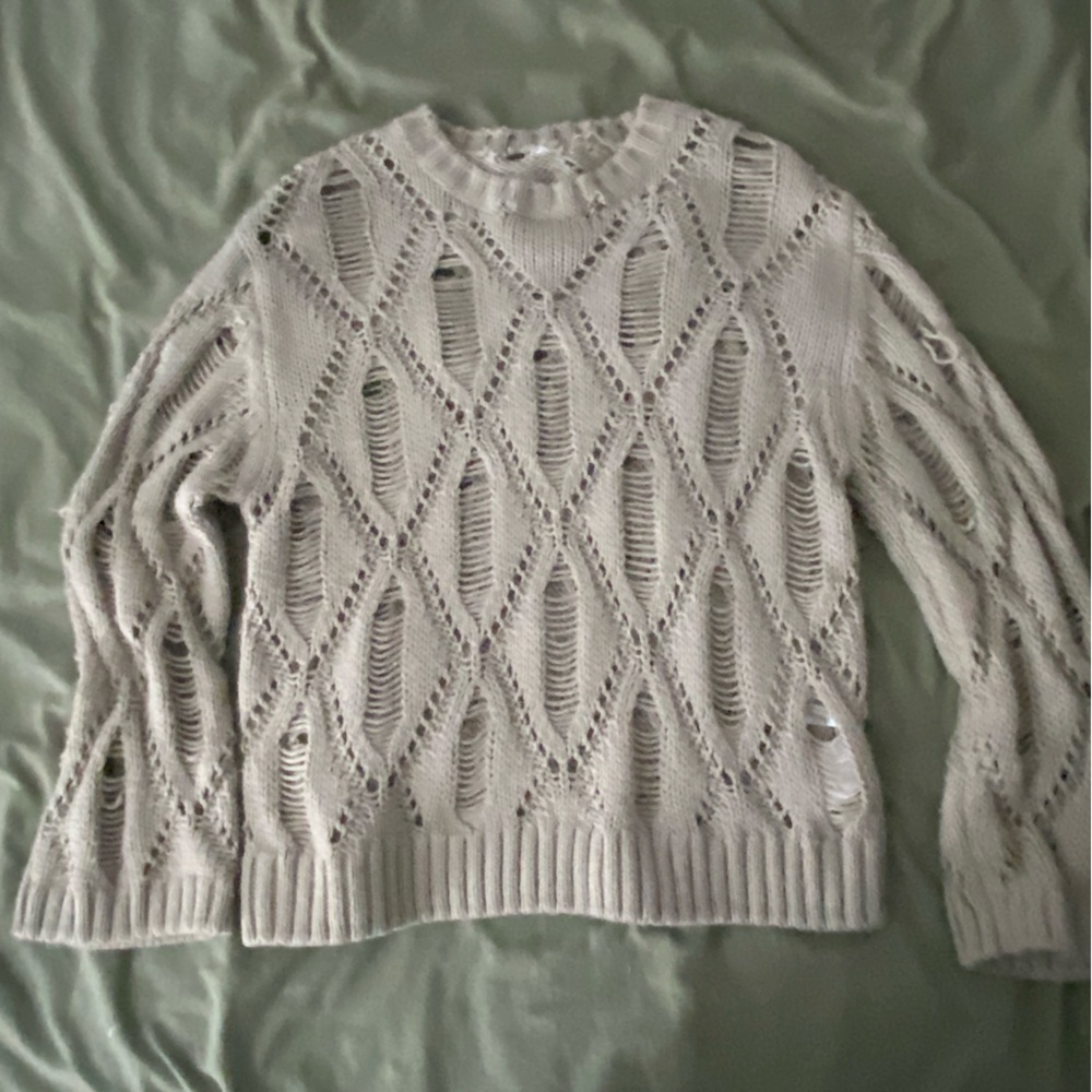 Elegant Sage Green Knit Sweater